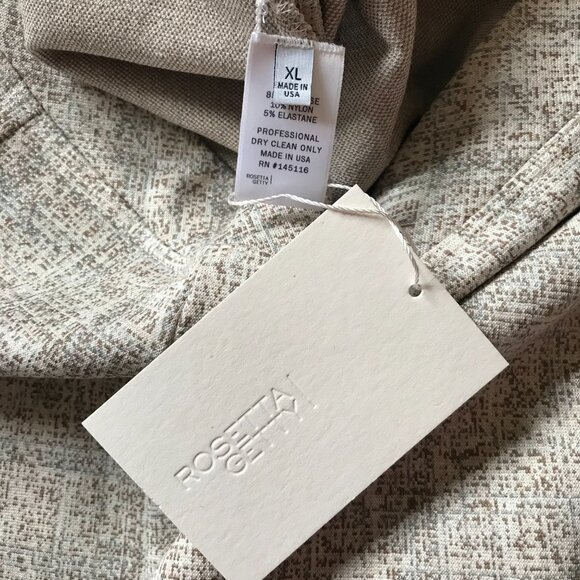 NWT Rosetta Getty Wide Leg Culotte Pants Womens XL Beige High Rise Pull On NEW - Picture 5 of 11